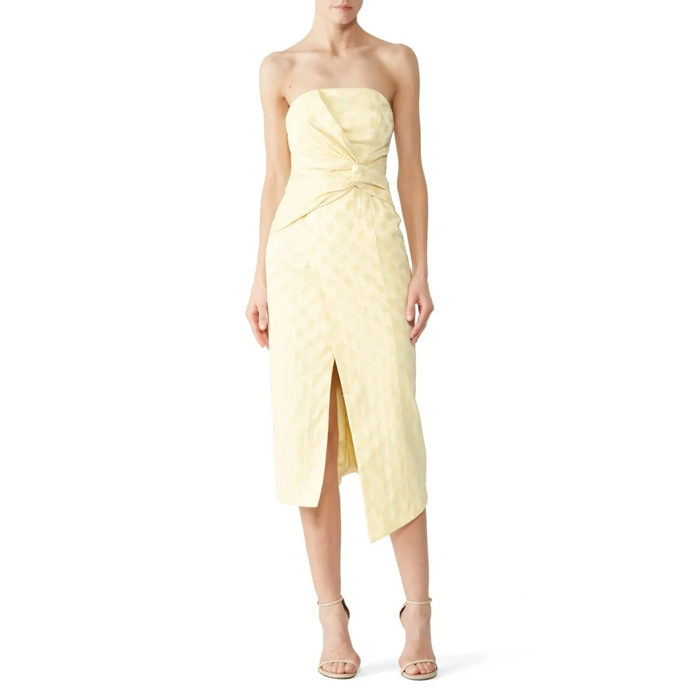 C/MEO COLLECTIVE‎ Womens Elate Midi Dress Front Slit Size Small